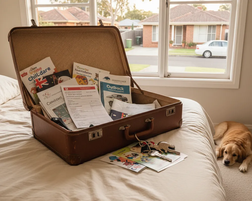 Australian coastline with blue water.